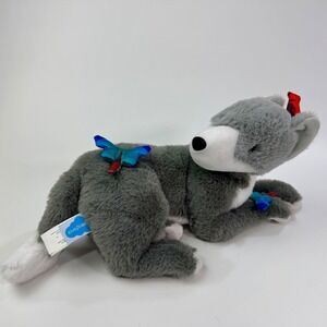 Salesforce Blaze Wolf Plush Grey White Butterfly Bird 2020 14in